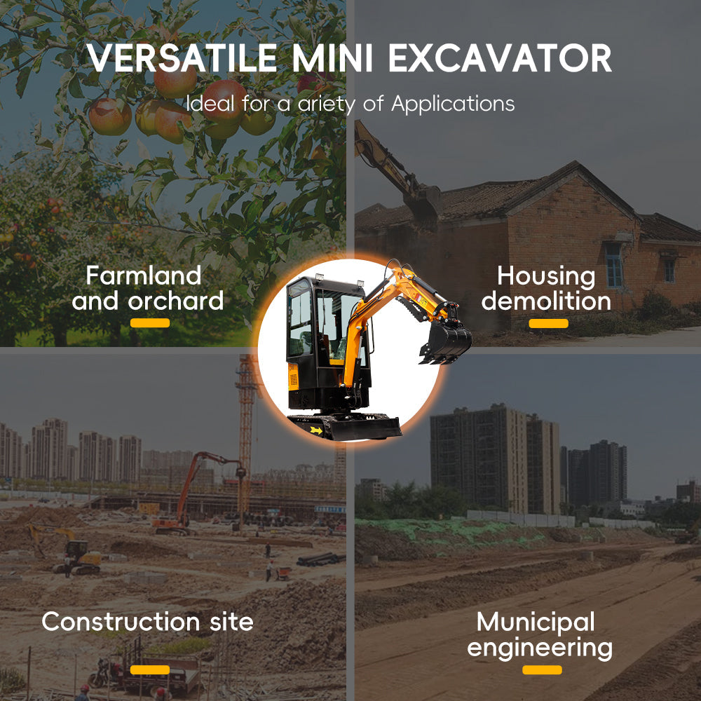 MMS MS10H 1-Ton Mini Excavator with Cab – 13.5 HP Gas