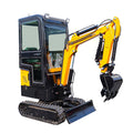 MS10H 1-ton mini excavator with enclosed cab and 13.5 HP gas engine