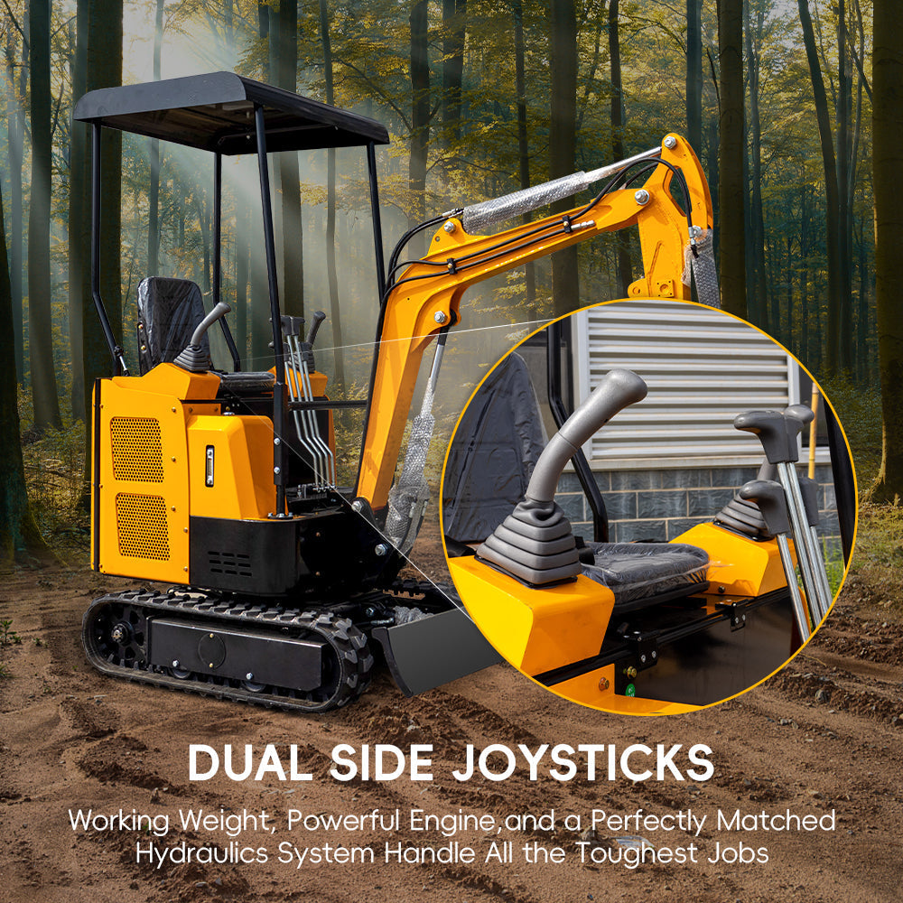 MMS MS15 1.5-Ton Mini Excavator – 13.5 HP Gas with Thumb Clip