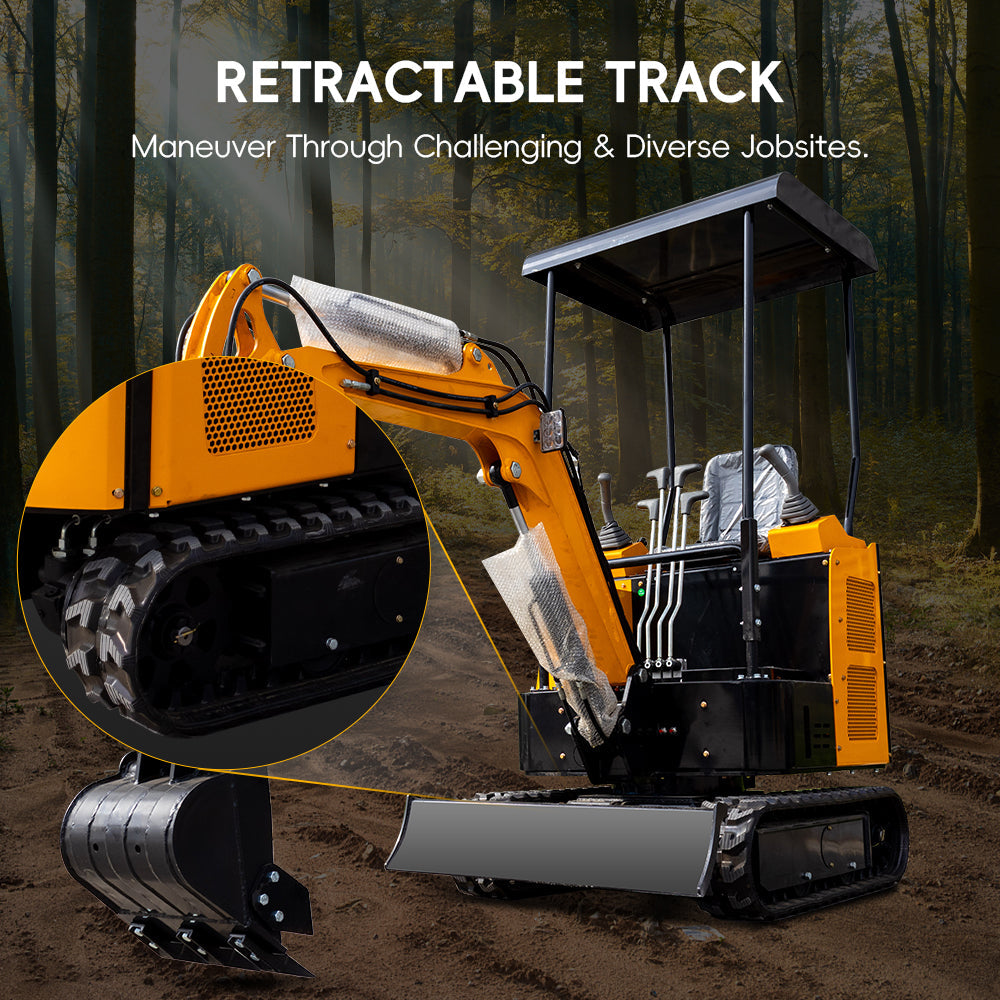 MMS MS15 1.5-Ton Mini Excavator – 13.5 HP Gas with Thumb Clip