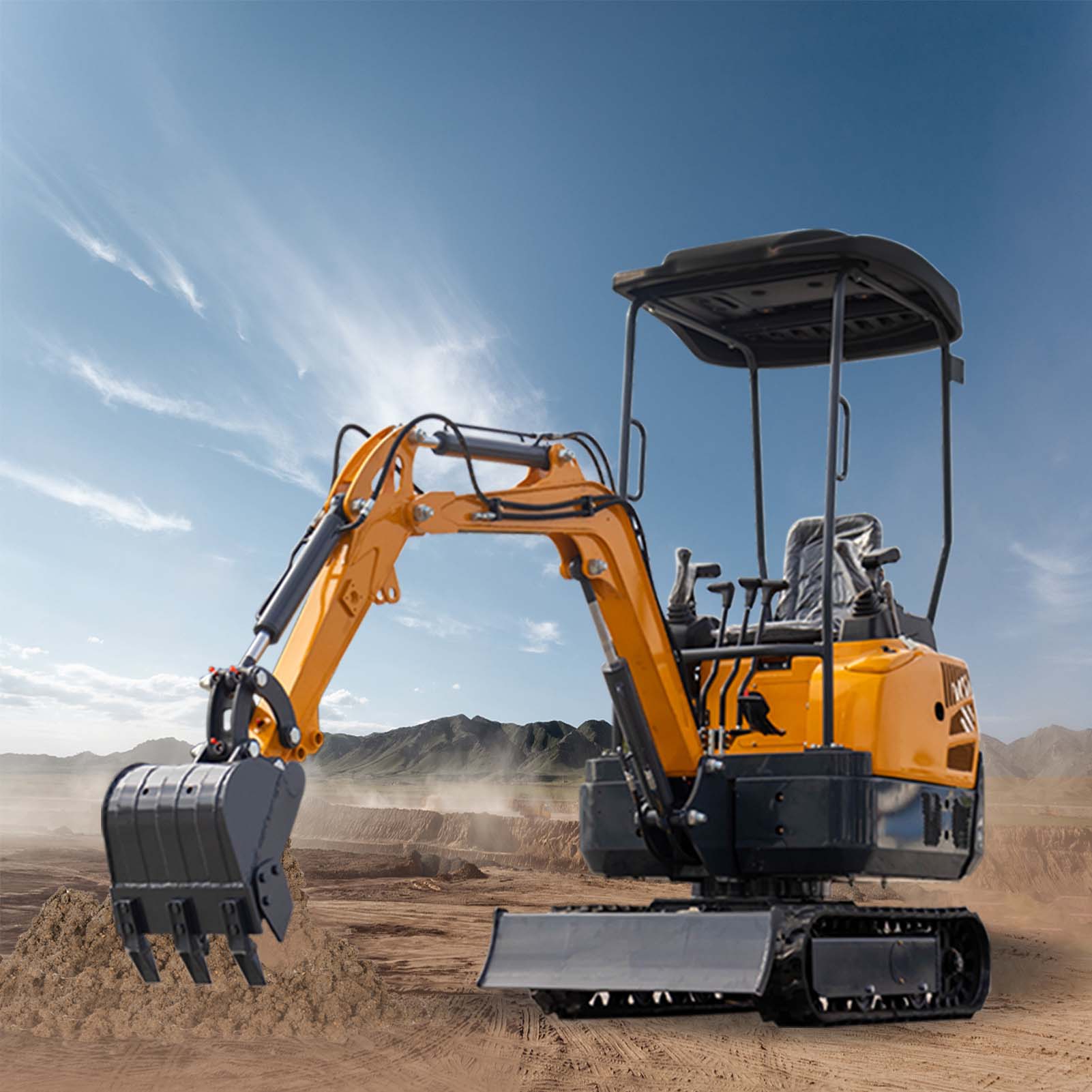 MMS MS15PRO 1.5-Ton Mini Excavator – 13.5 HP Briggs & Stratton