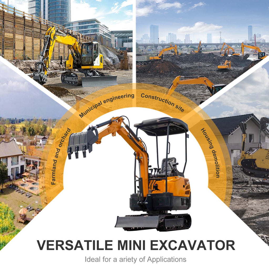 MMS MS15PRO 1.5-Ton Mini Excavator – 13.5 HP Briggs & Stratton