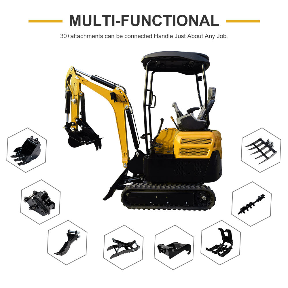 MMS MS20 2-Ton Mini Excavator – Kubota Diesel with Thumb Clip
