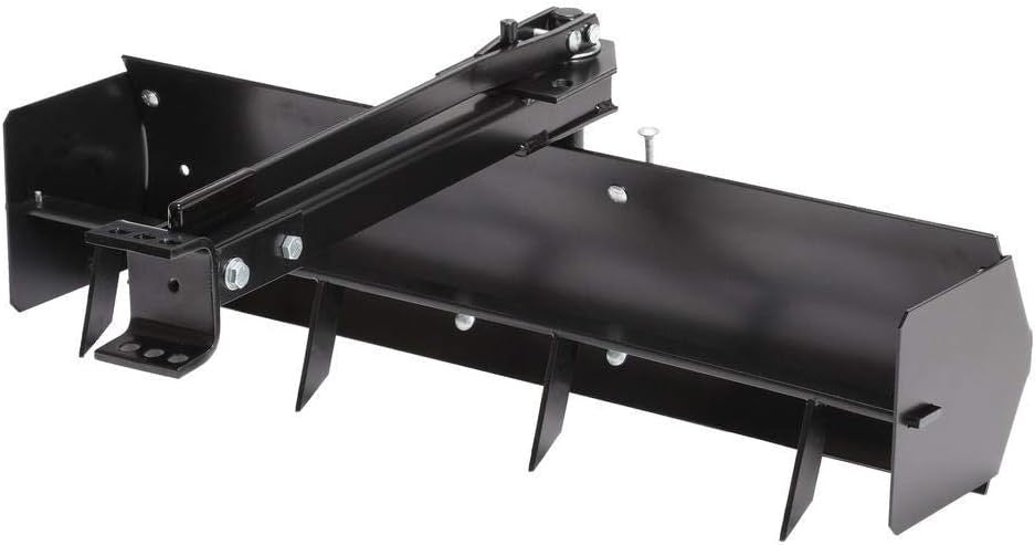 4-foot tow-behind box scraper and land plane with reversible hardened-steel cutting edges