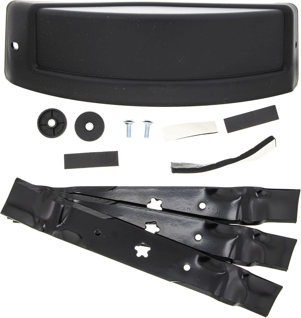 Premium 3-blade mulch kit for 50 to 54-inch mower decks with high-lift blades and baffle