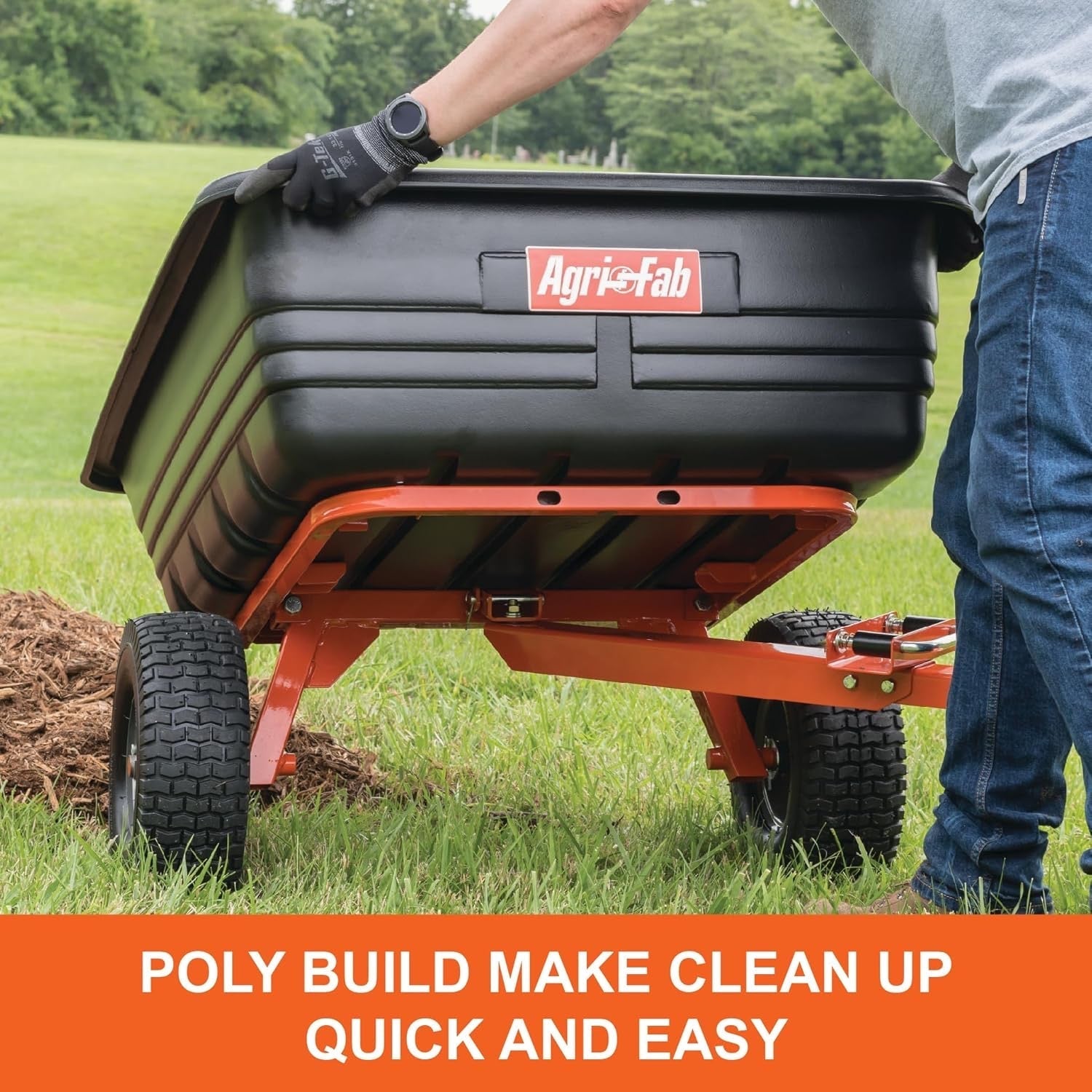 Agri-Fab 16 cu ft Steel Dump Cart – 800 lb Capacity