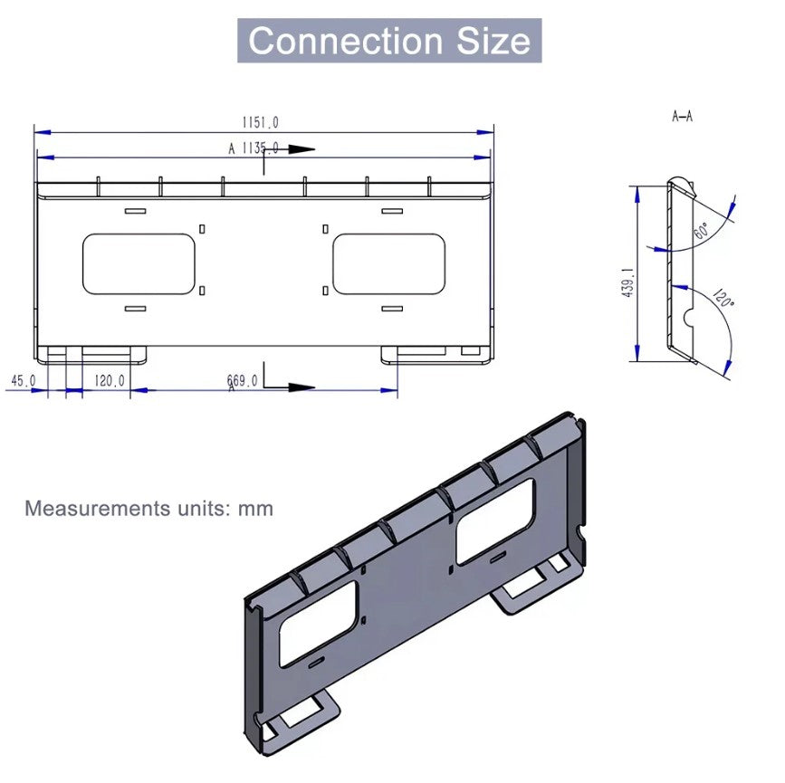 MMS 59" Vibratory Roller Compactor – Skid Steer Attachment