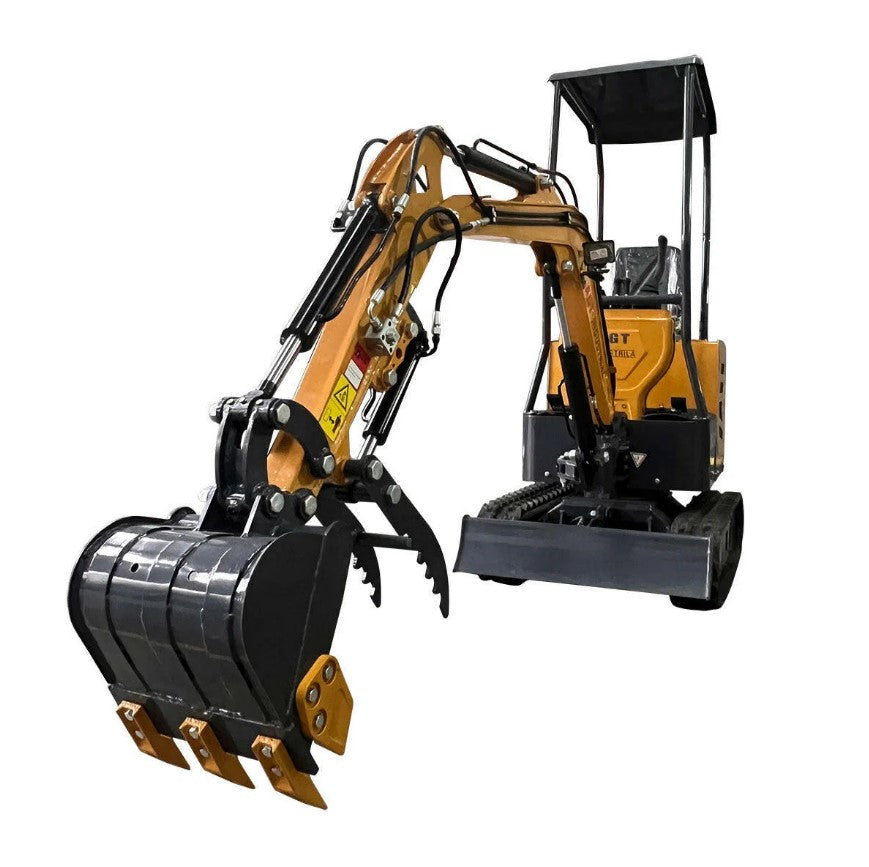 AGT DM12-C 1-Ton Mini Excavator – Side-Swing Boom & Hydraulic Thumb
