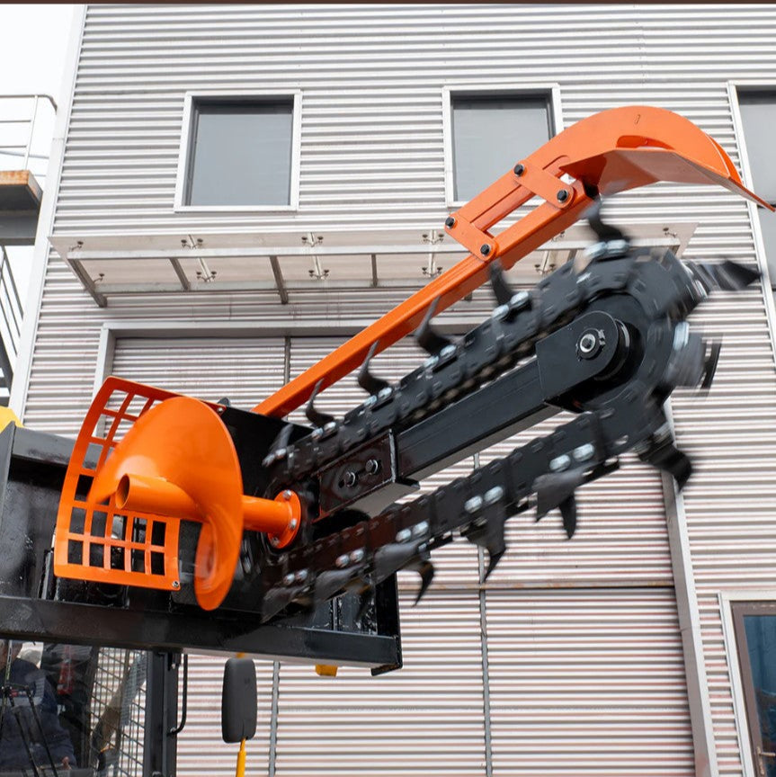 MMS 37" Hydraulic Trencher Attachment – Universal Skid Steer Mount