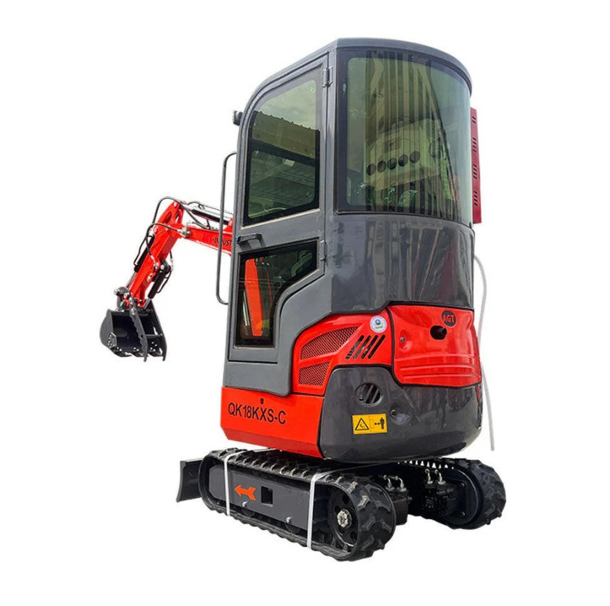AGT KH18K-CC 1-Ton Mini Excavator – Kubota, A/C Enclosed Cab