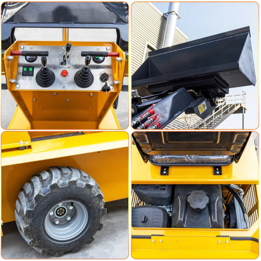 MMS Mini Ride-On Wheel Loader – 13.5 HP Gas Skid Steer