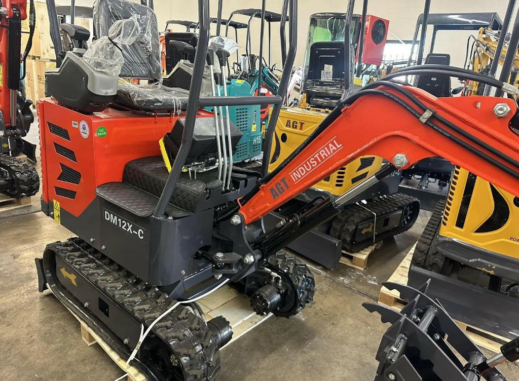 AGT DM12X-C 1-Ton Mini Excavator – Pilot Control & Hydraulic Thumb