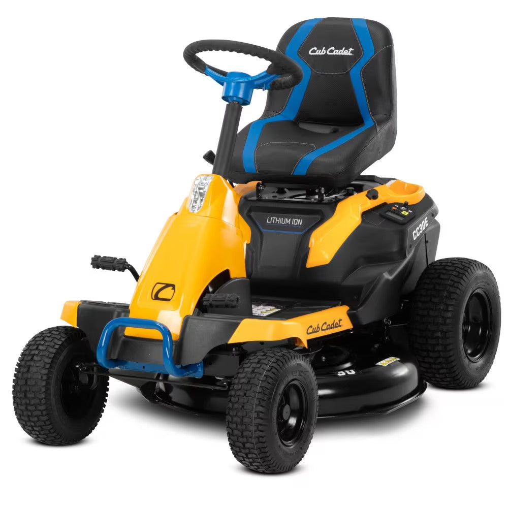 Cub Cadet CC30E 30-inch electric riding mower with 56V lithium-ion battery