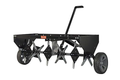 40-inch tow-behind plug aerator with 32 heat-treated steel coring tines